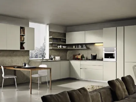 Cucina Design angolare Viva 10 in laccato opaco di Maistri
