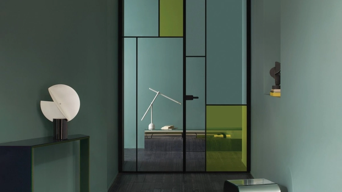 Porta per interni Sherazade Double Swing Plain Patchwork di Glas Italia