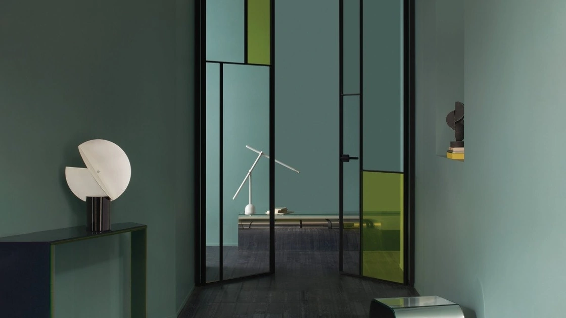 Porta per interni Sherazade Double Swing Plain Patchwork di Glas Italia