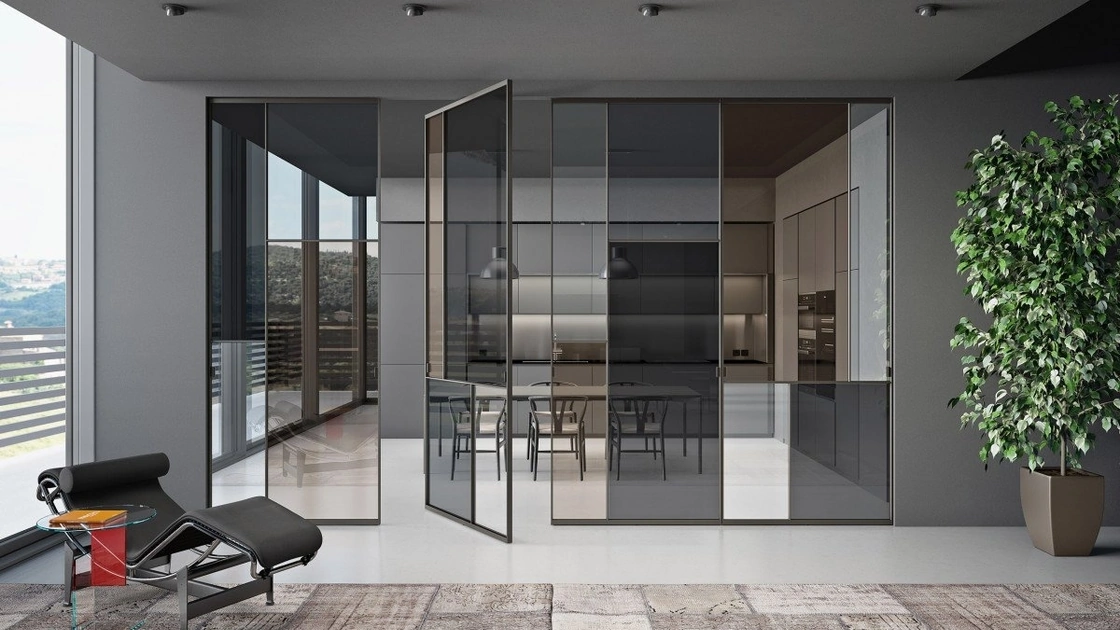 Porta per interni Sherazade Spin Patchwork di Glas Italia