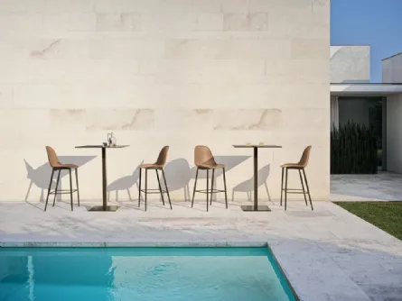 Tavolo con piano quadrato Alter alto Outdoor di Bontempi
